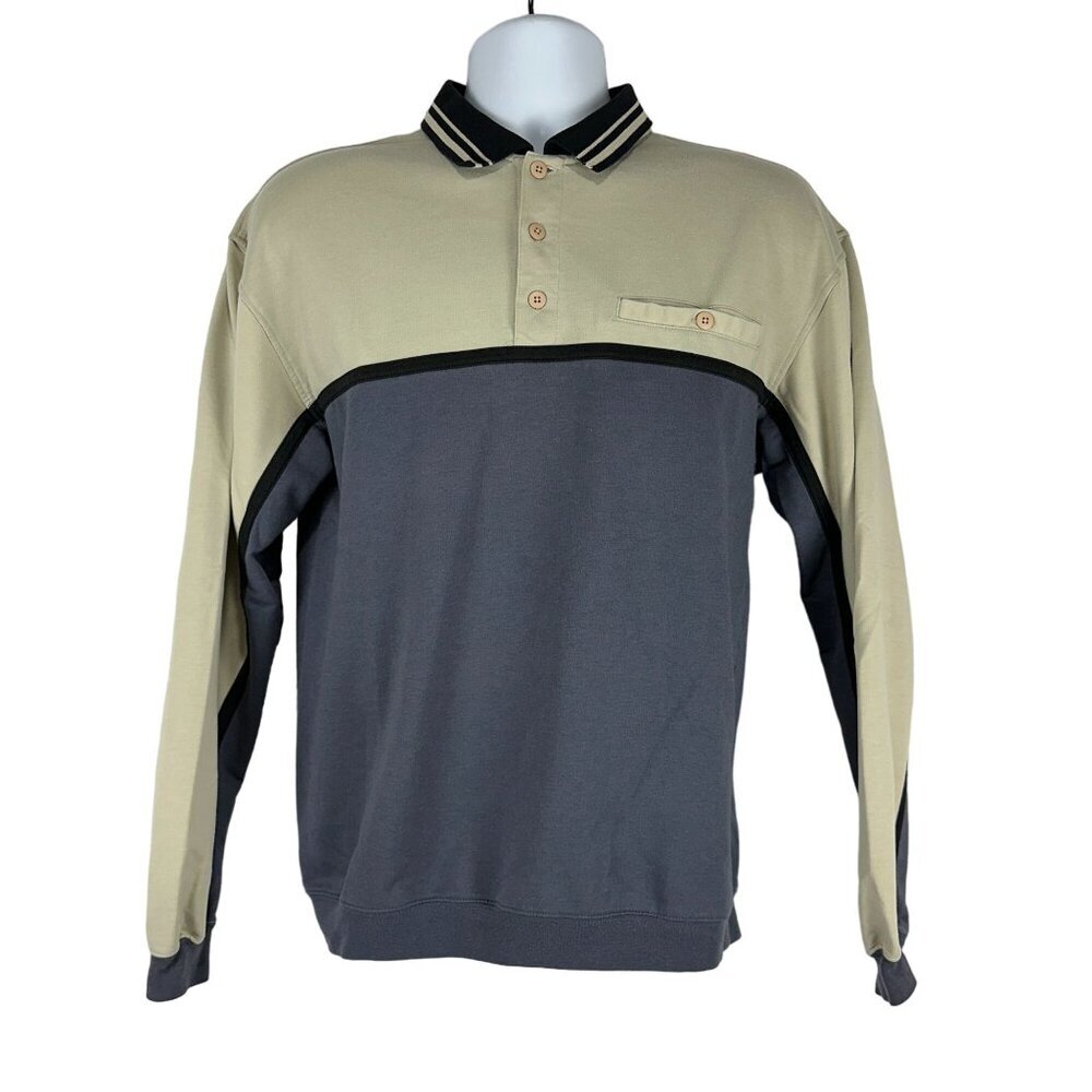 David Taylor Men's Long Sleeved Polo Shirt Size M